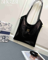 MiuMiu Patent Leather Large Shoulder Bag