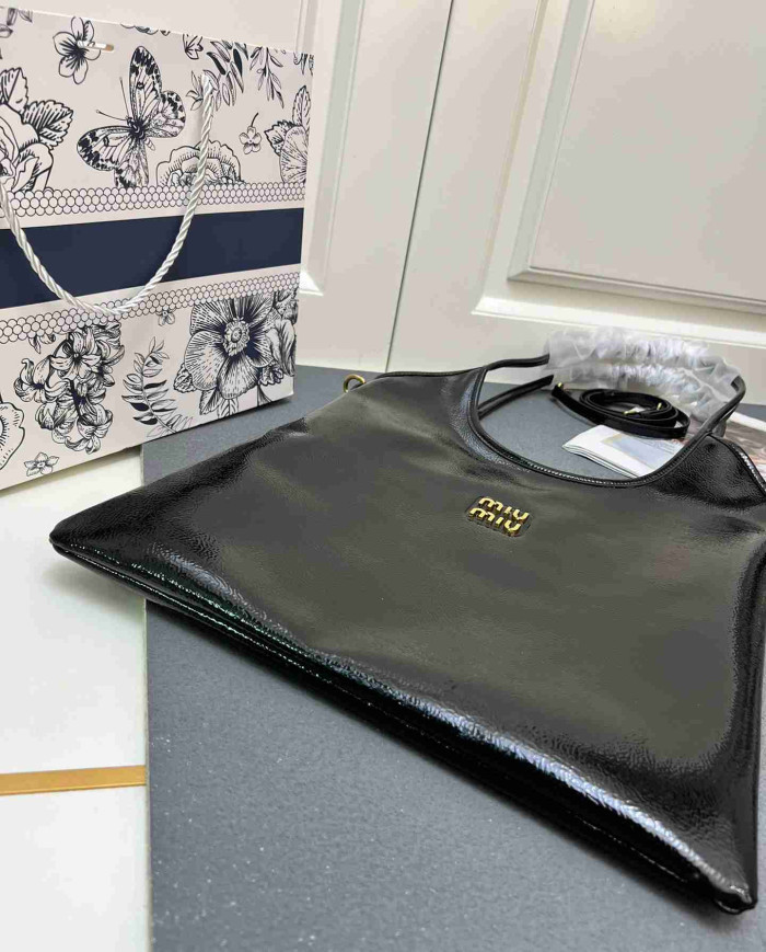 MiuMiu Patent Leather Large Shoulder Bag