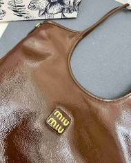 MiuMiu Patent Leather Large Shoulder Bag