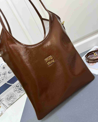 MiuMiu Patent Leather Large Shoulder Bag