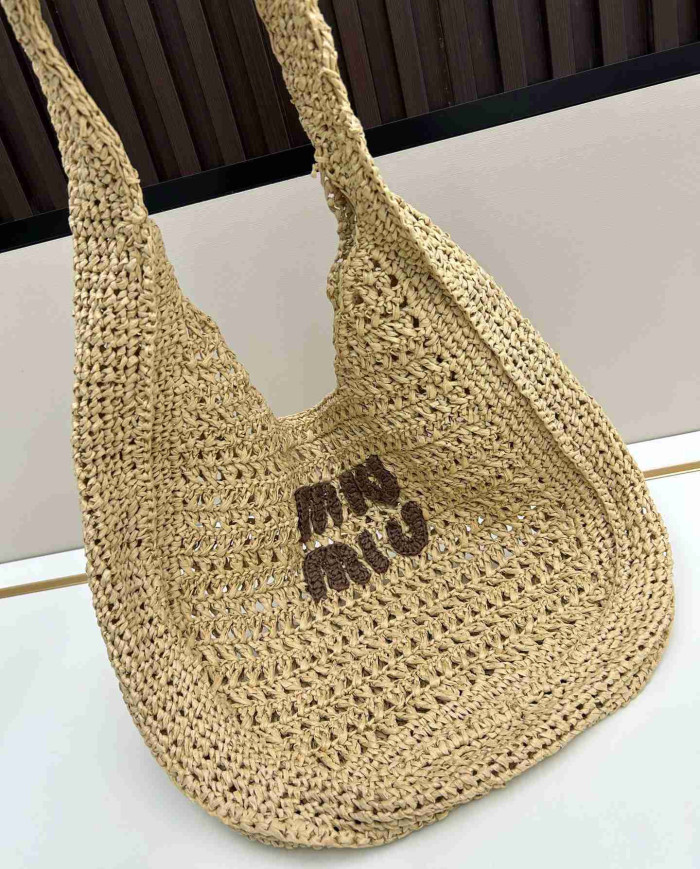 MiuMiu Large Woven Casual Shoulder Bag