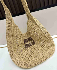 MiuMiu Large Woven Casual Shoulder Bag