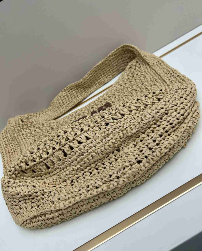 MiuMiu Large Woven Casual Shoulder Bag