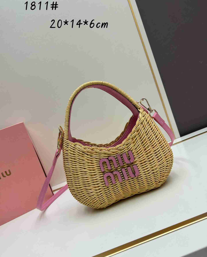 MiuMiu Straw Top Handle Bag