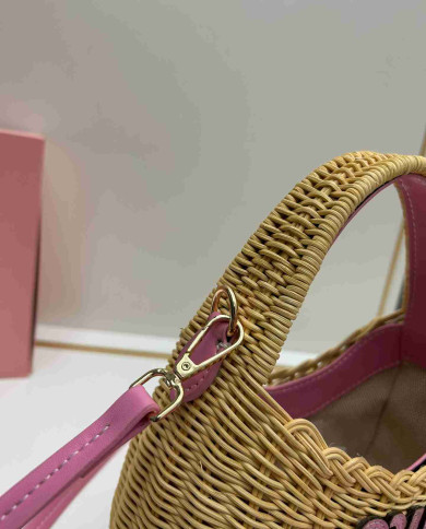 MiuMiu Straw Top Handle Bag