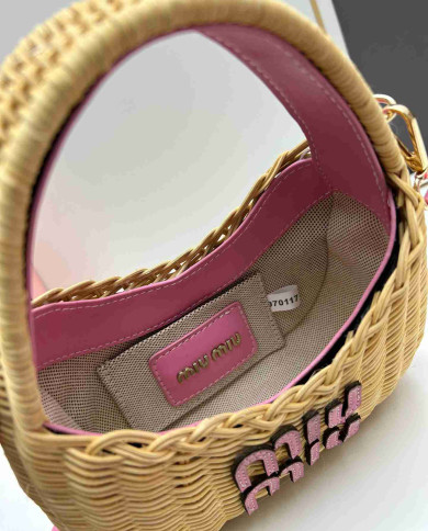 MiuMiu Straw Top Handle Bag