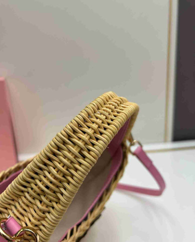 MiuMiu Straw Top Handle Bag