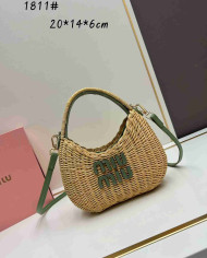 MiuMiu Straw Top Handle Bag