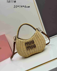 MiuMiu Straw Top Handle Bag