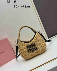 MiuMiu Straw Top Handle Bag