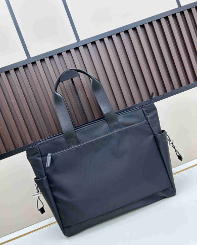 Prada Black Nylon Dual Strap Tote Bag