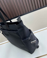 Prada Black Nylon Dual Strap Tote Bag