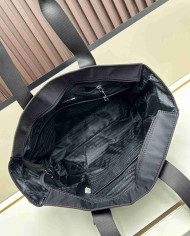 Prada Black Nylon Dual Strap Tote Bag