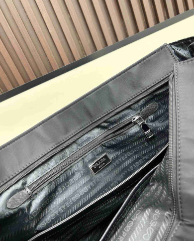 Prada Black Nylon Dual Strap Tote Bag