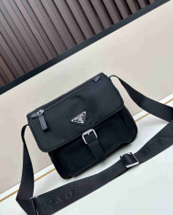Prada Black Nylon Postman’s Crossbody Bag