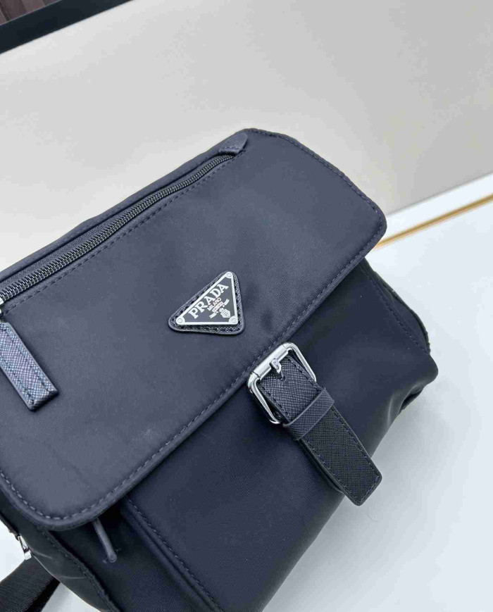 Prada Black Nylon Postman’s Crossbody Bag