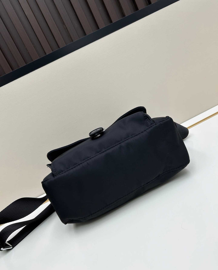 Prada Black Nylon Postman’s Crossbody Bag