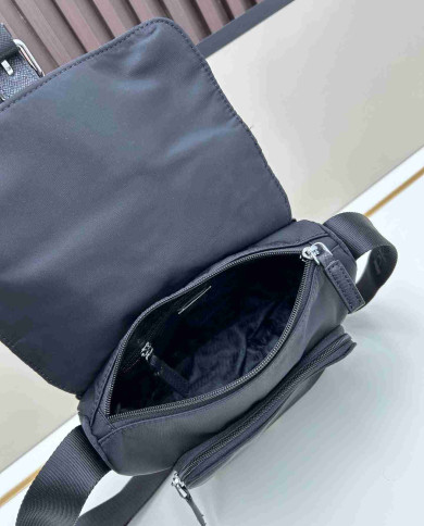 Prada Black Nylon Postman’s Crossbody Bag