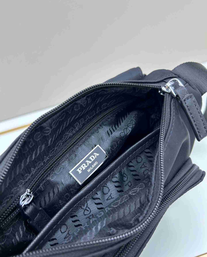 Prada Black Nylon Postman’s Crossbody Bag