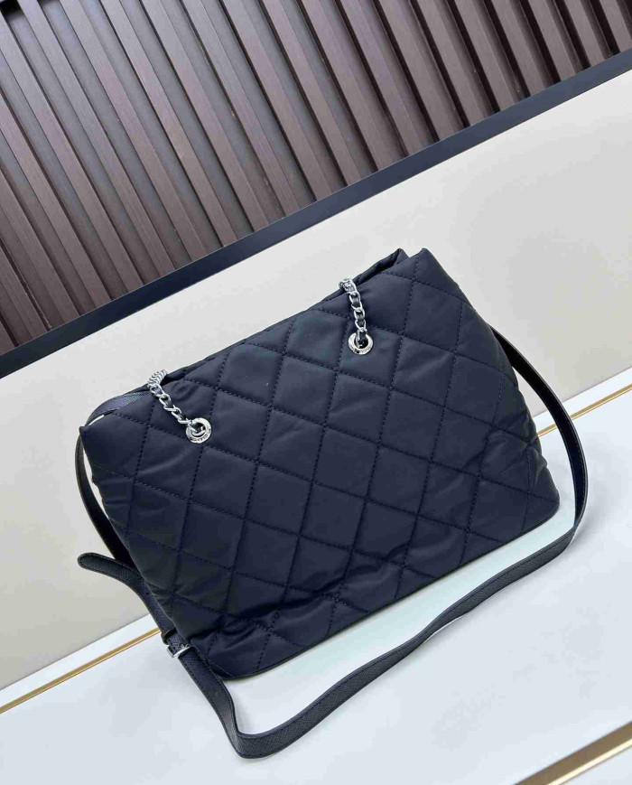 Prada Quilted Chain Tote Bag