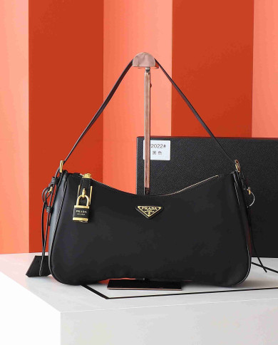 Prada Sleek Lock Hobo Shoulder Bag