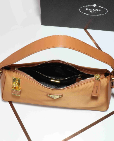 Prada Sleek Lock Hobo Shoulder Bag