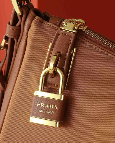 Prada Sleek Lock Hobo Shoulder Bag