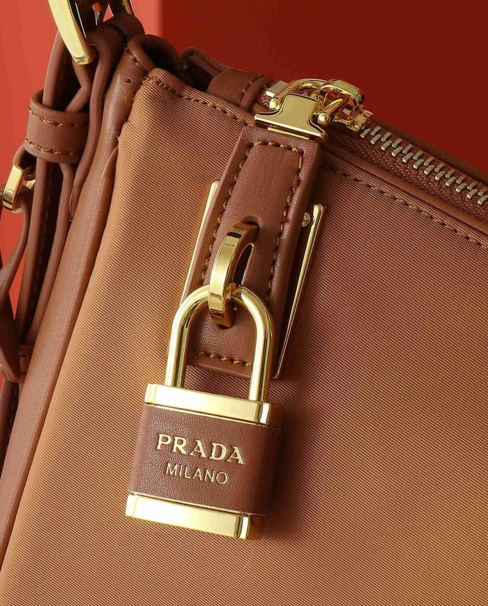 Prada Sleek Lock Hobo Shoulder Bag