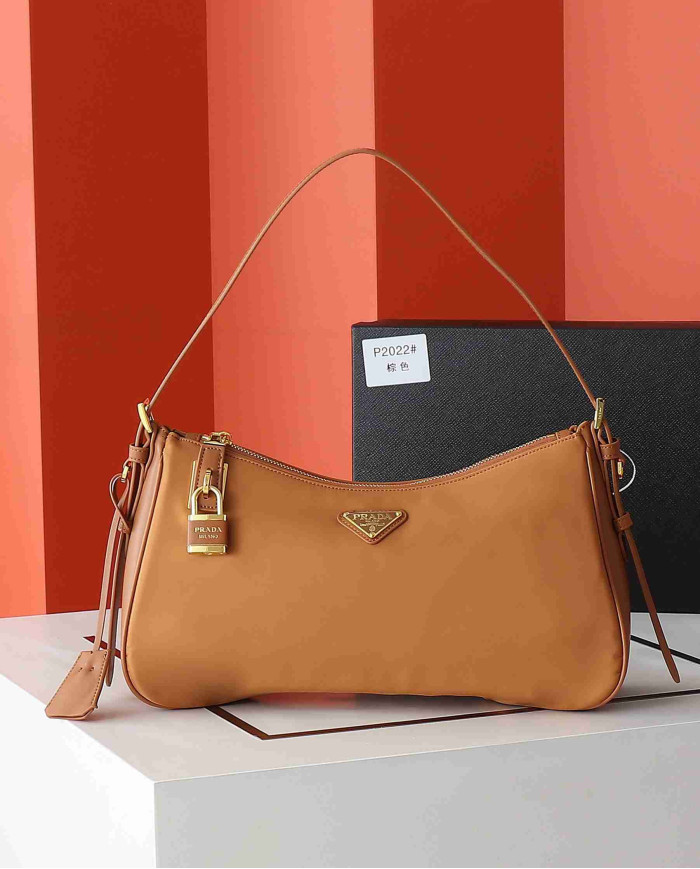 Prada Sleek Lock Hobo Shoulder Bag