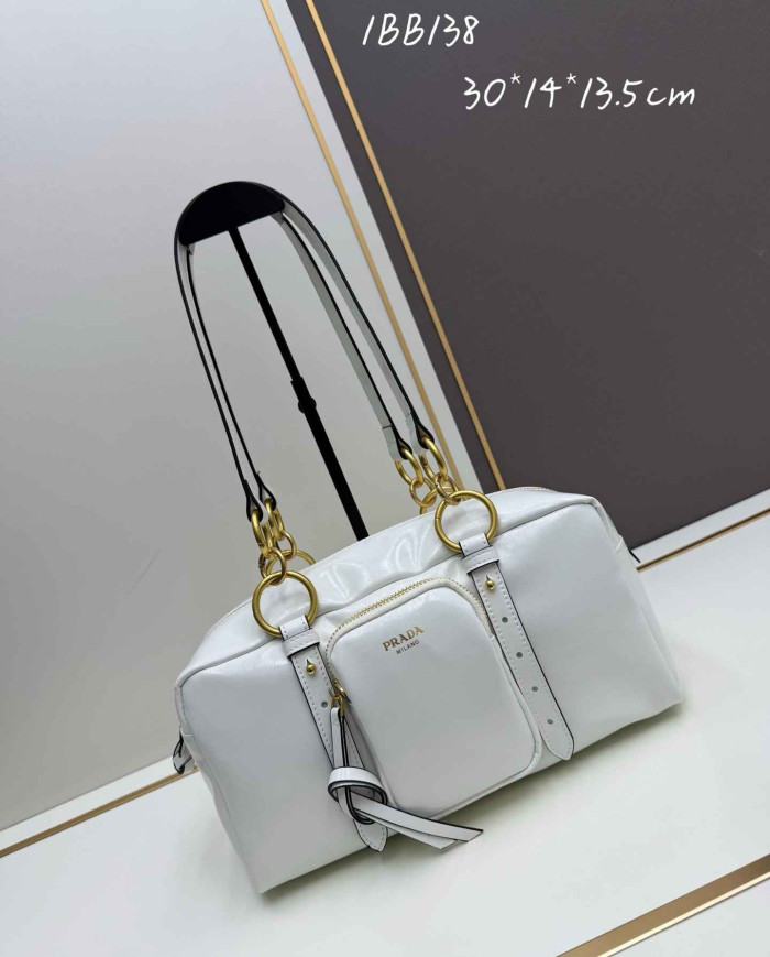 Shoulder Bag Women's Double Ring Cylinder Bag