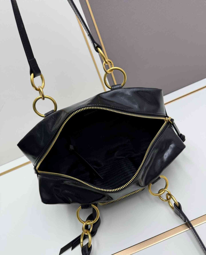Shoulder Bag Women's Double Ring Cylinder Bag