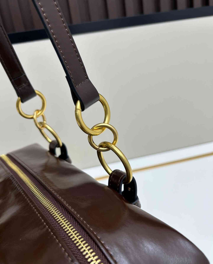 Shoulder Bag Women's Double Ring Cylinder Bag