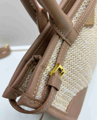 Prada Woven Leather Top Handle Bag