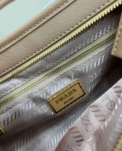 Prada Woven Leather Top Handle Bag