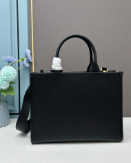 Prada Top Handle Embossed Leather Bag