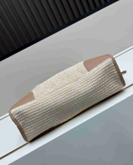 Prada Top Handle Woven Straw Bag