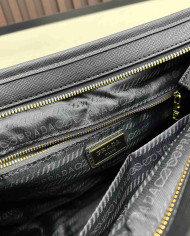 Prada Top Handle Woven Straw Bag