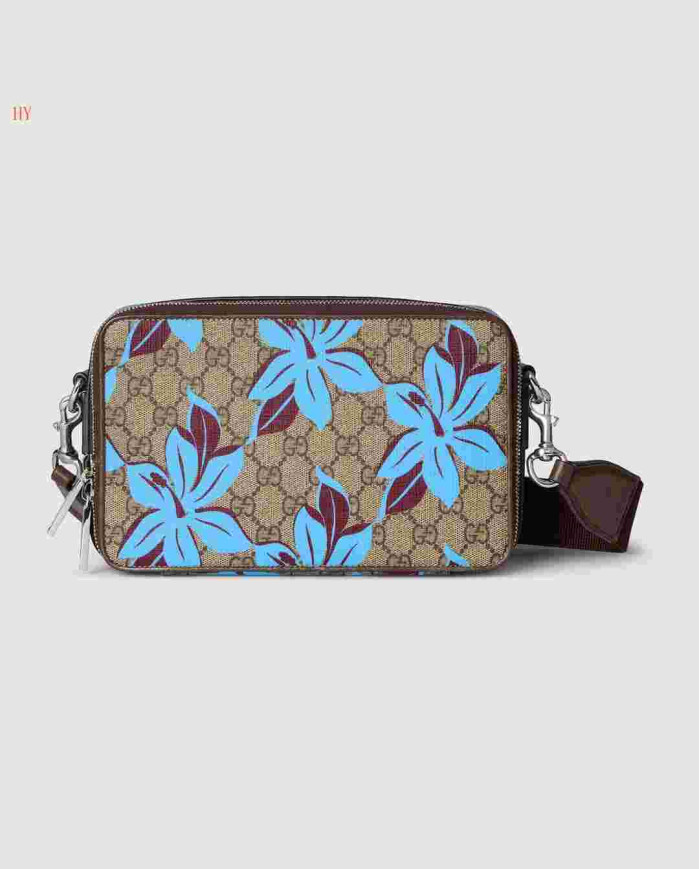 GUCCI Floral Print Crossbody Bag