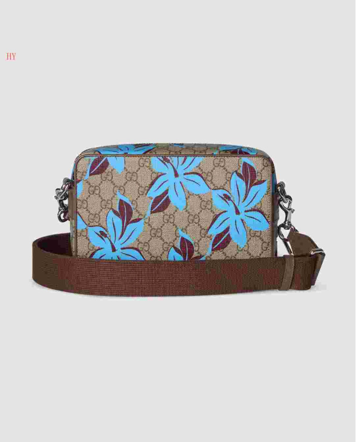 GUCCI Floral Print Crossbody Bag