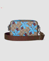 GUCCI Floral Print Crossbody Bag