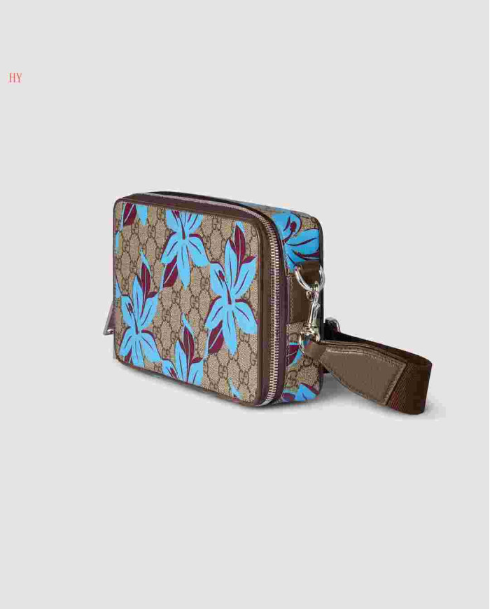 GUCCI Floral Print Crossbody Bag