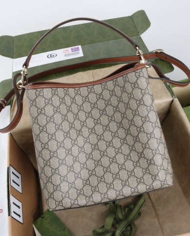 GUCCI GG Canvas Bucket Bag