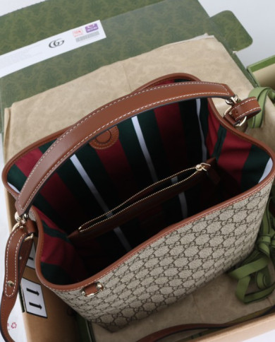 GUCCI GG Canvas Bucket Bag