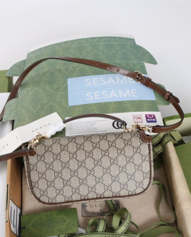 Gucci Classic Horsebit Canvas Shoulder Bag