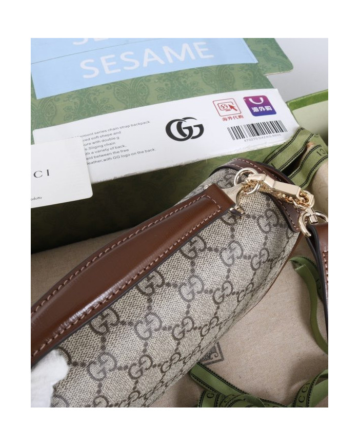 Gucci Classic Horsebit Canvas Shoulder Bag