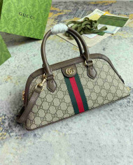 GUCCI Classic Top Handle Bag with Signature Web Stripe
