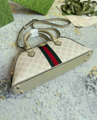 GUCCI Classic Top Handle Bag with Signature Web Stripe