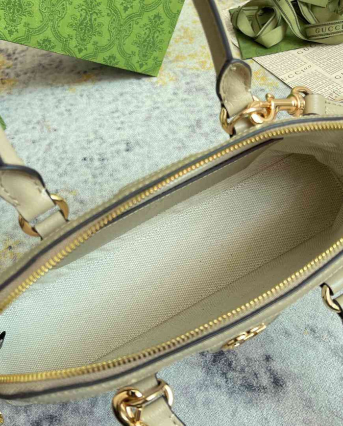 GUCCI Classic Top Handle Bag with Signature Web Stripe