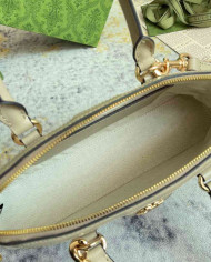 GUCCI Classic Top Handle Bag with Signature Web Stripe