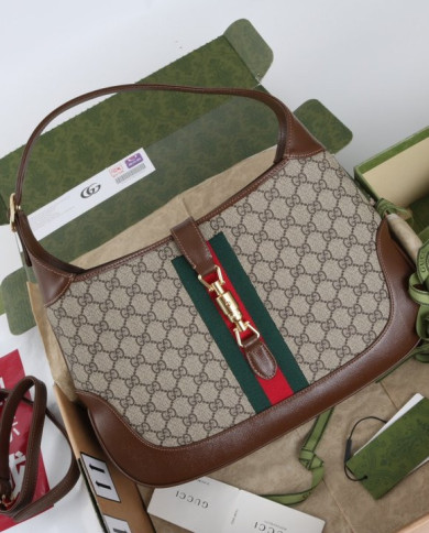 Gucci Classic Horsebit Canvas Shoulder Bag